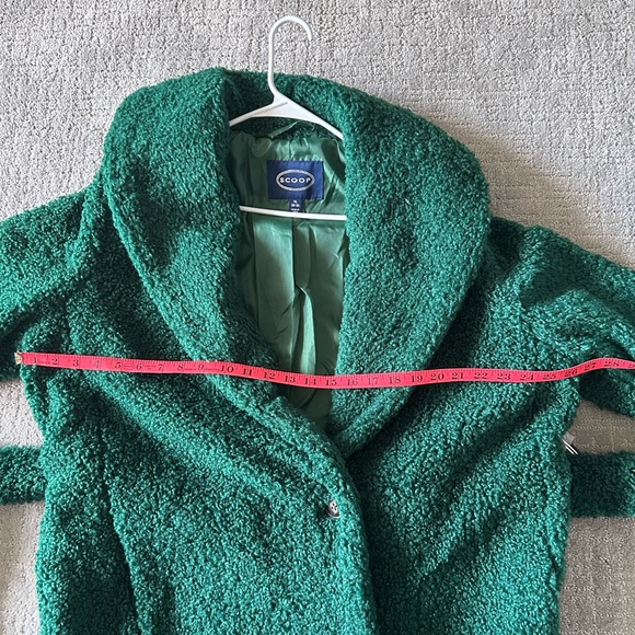 NWT Women’s Scoop Green Teddy Jacket Coat Faux Fur Wrap Viral Instagram XL 16 18 - Picture 9 of 13